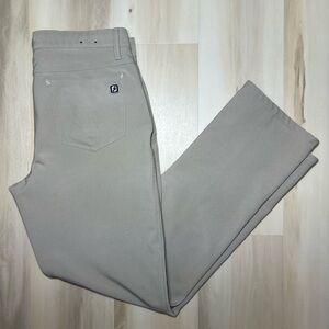 FootJoy Performance Golf Pants Mens 32x32 Khaki Athletic Fit 5-Pocket Stretch